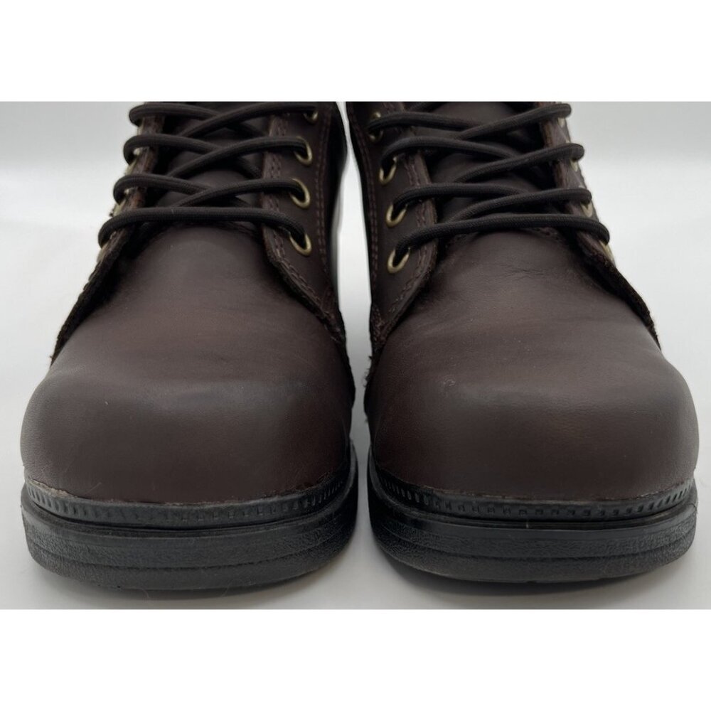 Harley Davidson Motorcycles Women’s Size 9 Dark Brown Leather Heeled Ankle Boots - Picture 4 of 13